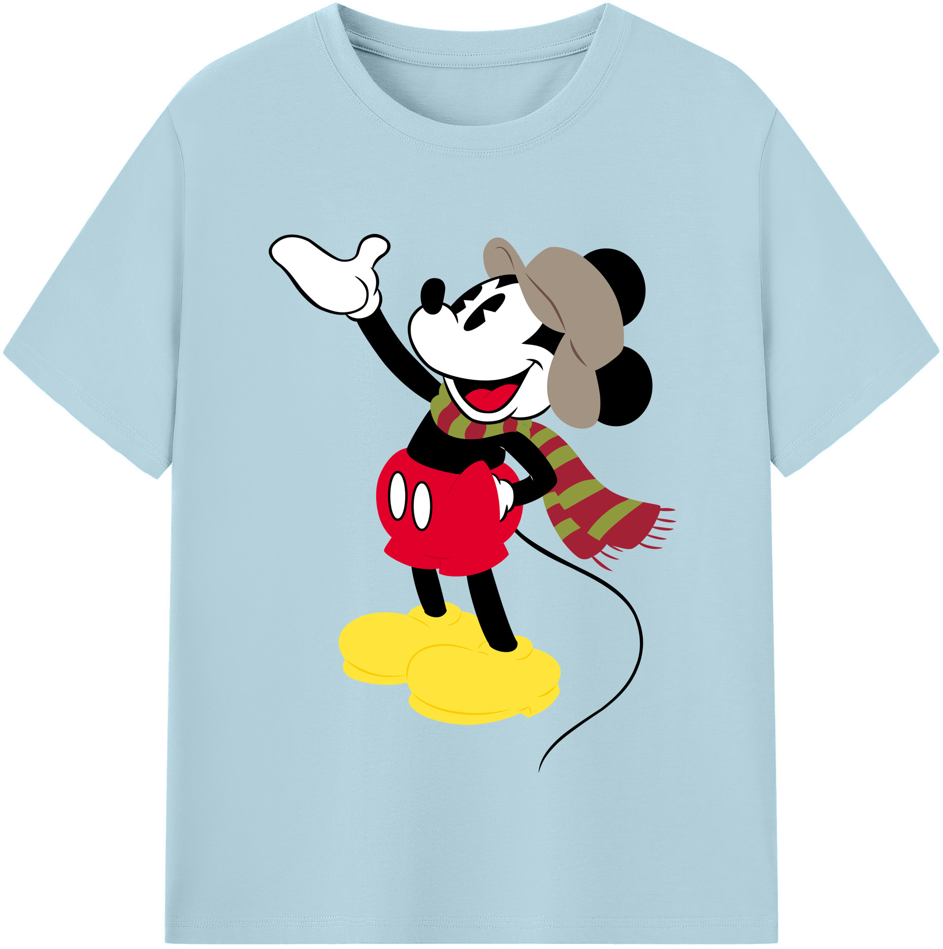 （画像用） ミッキーマウス Mickey Mouse 綿100％半袖Tシャツ（フロントプリント）